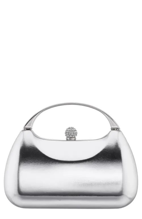 Nina Minaudière Top Handle Bag in Silver at Nordstrom | Nordstrom