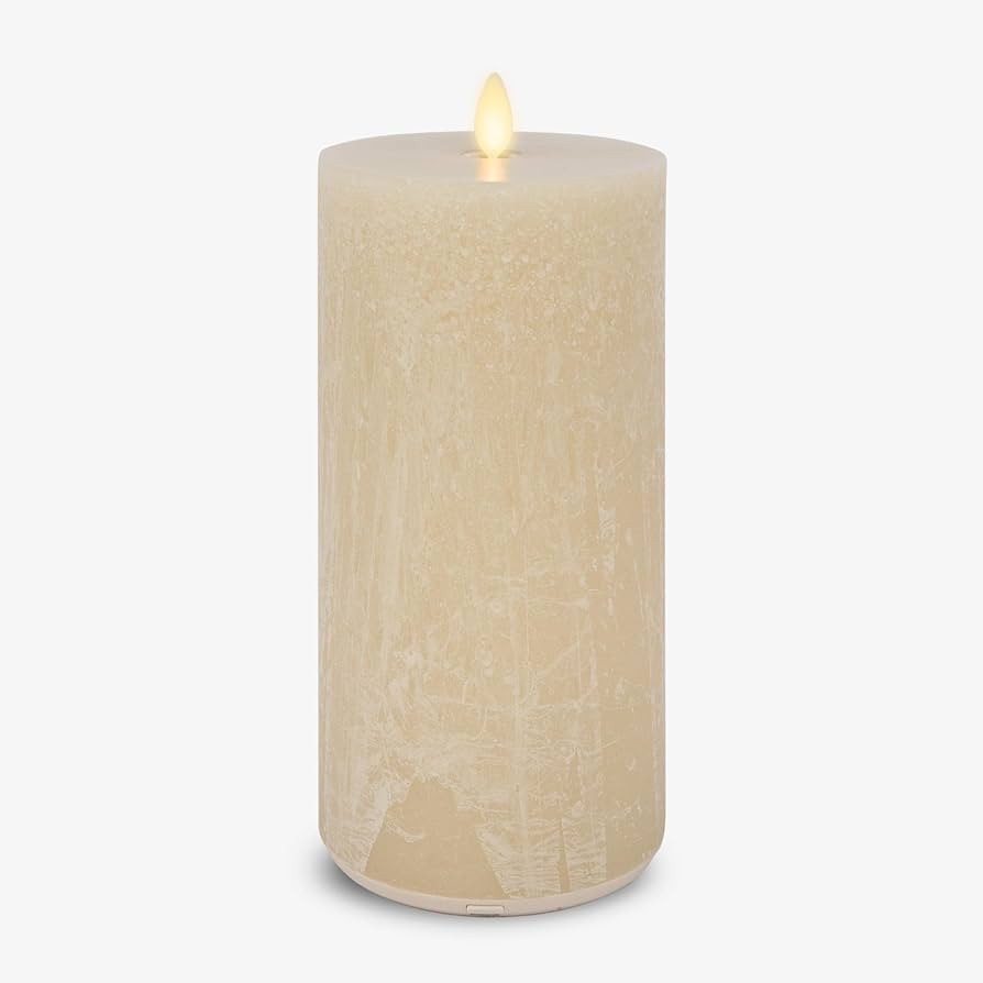 Luminara Seaglass Fog Rechargeable Flameless Candle Moving Flame LED Pillar (3.8" x 8.6") Flat To... | Amazon (US)