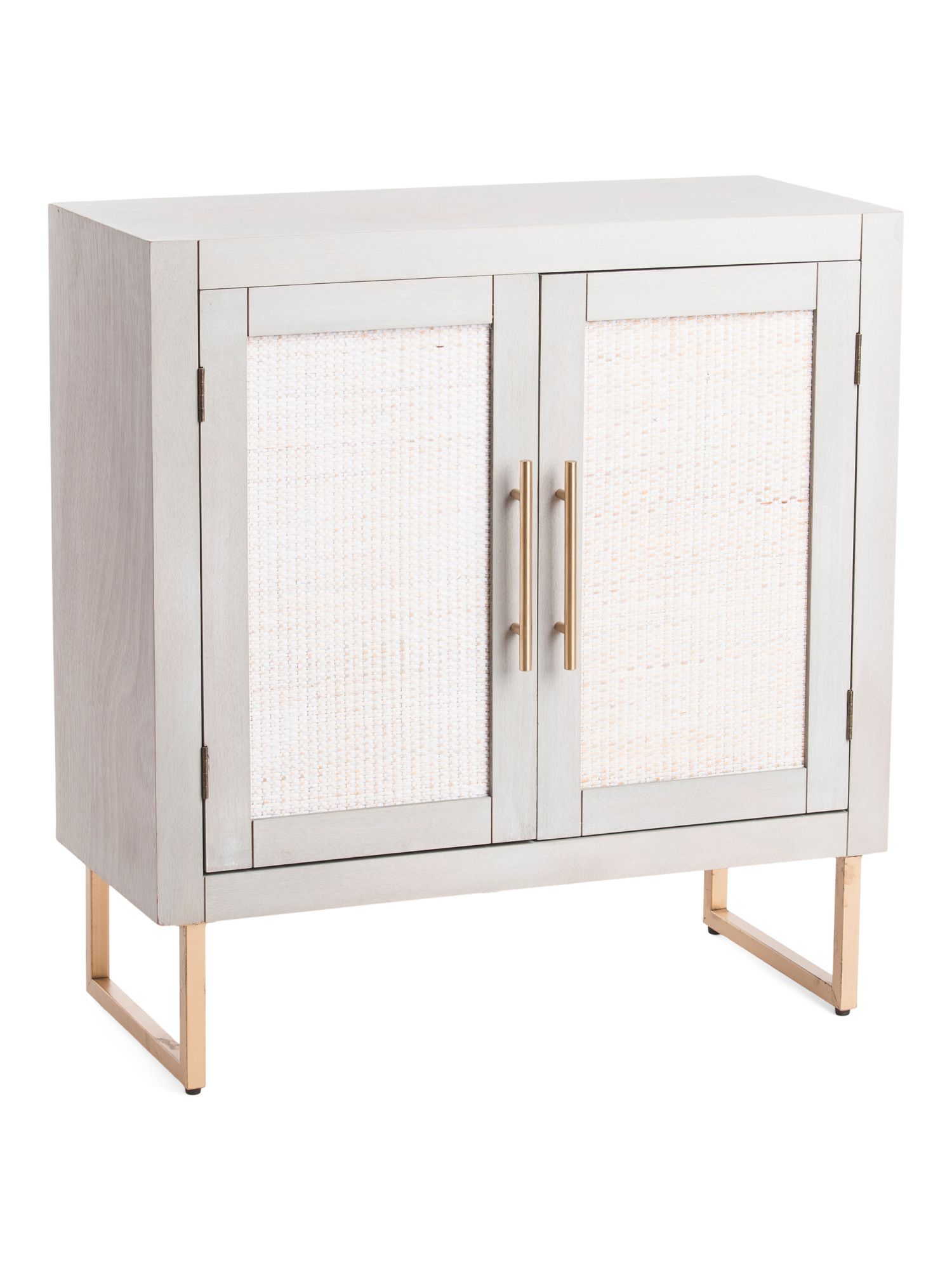 Wood And Rattan Cabinet | TJ Maxx