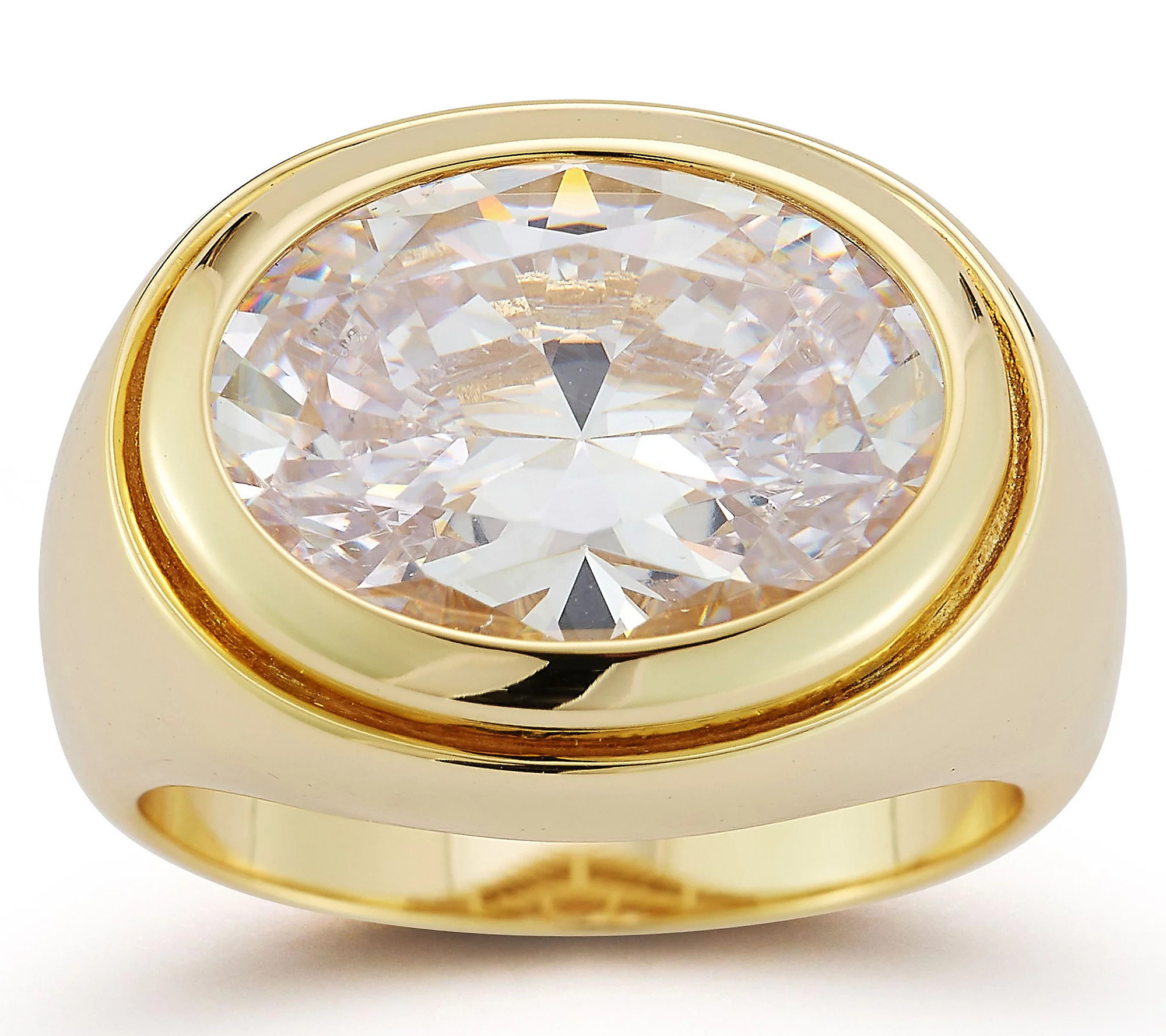 Rachel Zoe Oval Signet Ring, Sterling | QVC