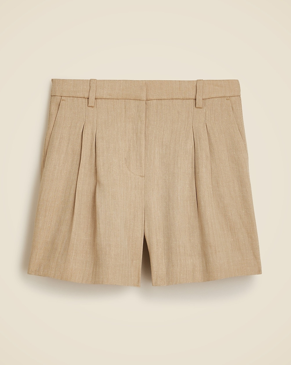 Lucia short in herringbone linen blend | J. Crew US
