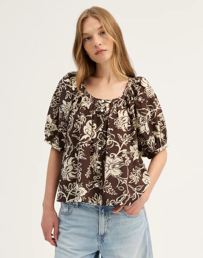 Puff-Sleeve A-Line Top | Madewell