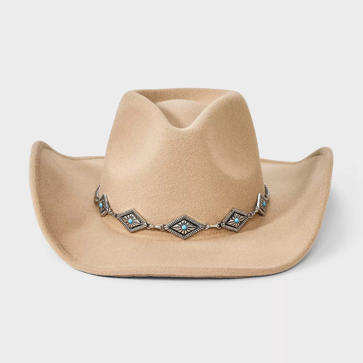 Triangle Crown Western Hat - Universal Thread™ Taupe One Size Fits Most | Target