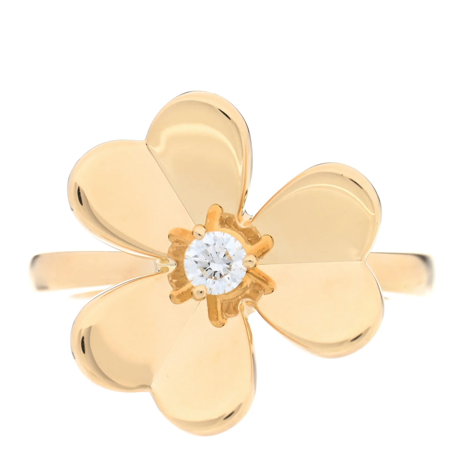 18K Yellow Gold Diamond Small Frivole Ring 49 4.75 | FASHIONPHILE (US)