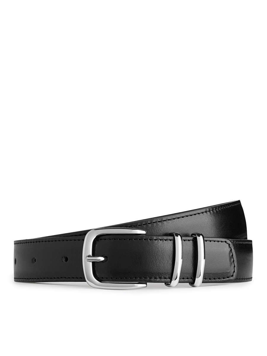 Leather Belt - Black - ARKET GB | ARKET (US&UK)