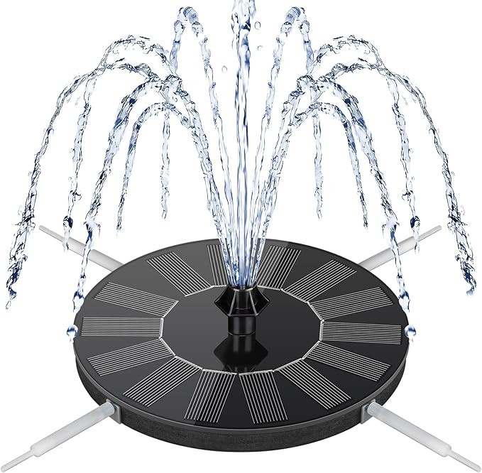 Mademax Solar Bird Bath Fountains, Upgrade 1.4W Solar Fountain Pump with 8 Nozzles & 4 Brackets, ... | Amazon (US)