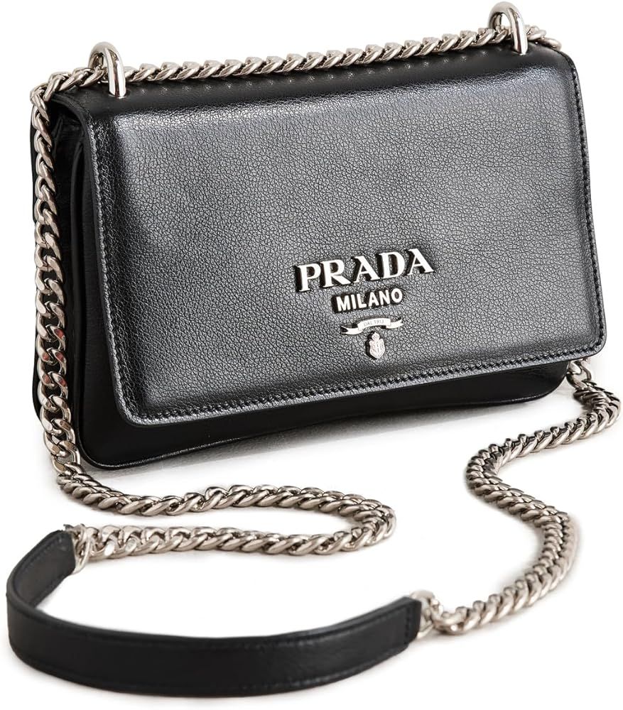 Prada Women's Pre-Loved Crossbody Chain Flap Crossbody Bag | Amazon (US)