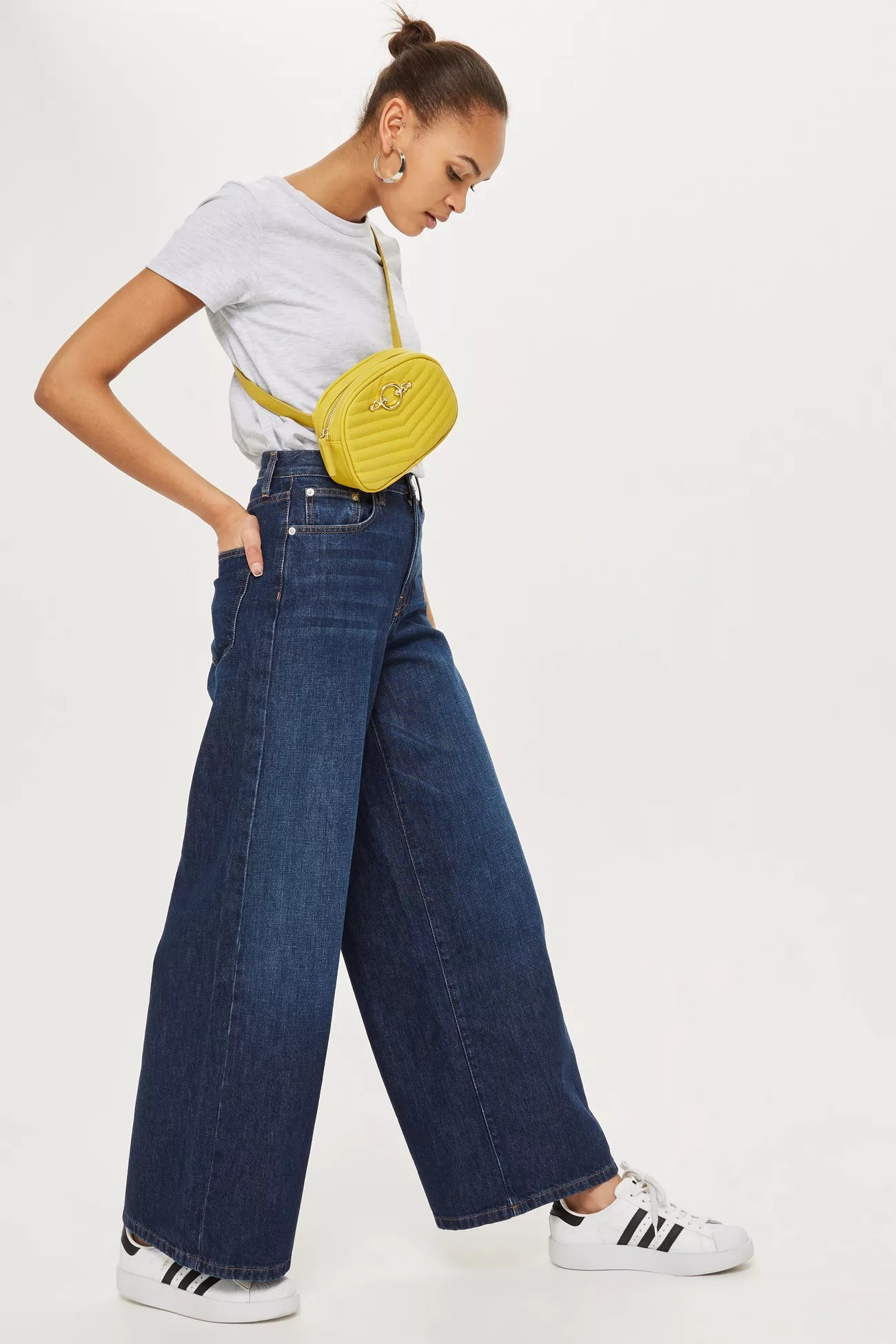 Dark Blue Wide Leg Jeans | Topshop UK
