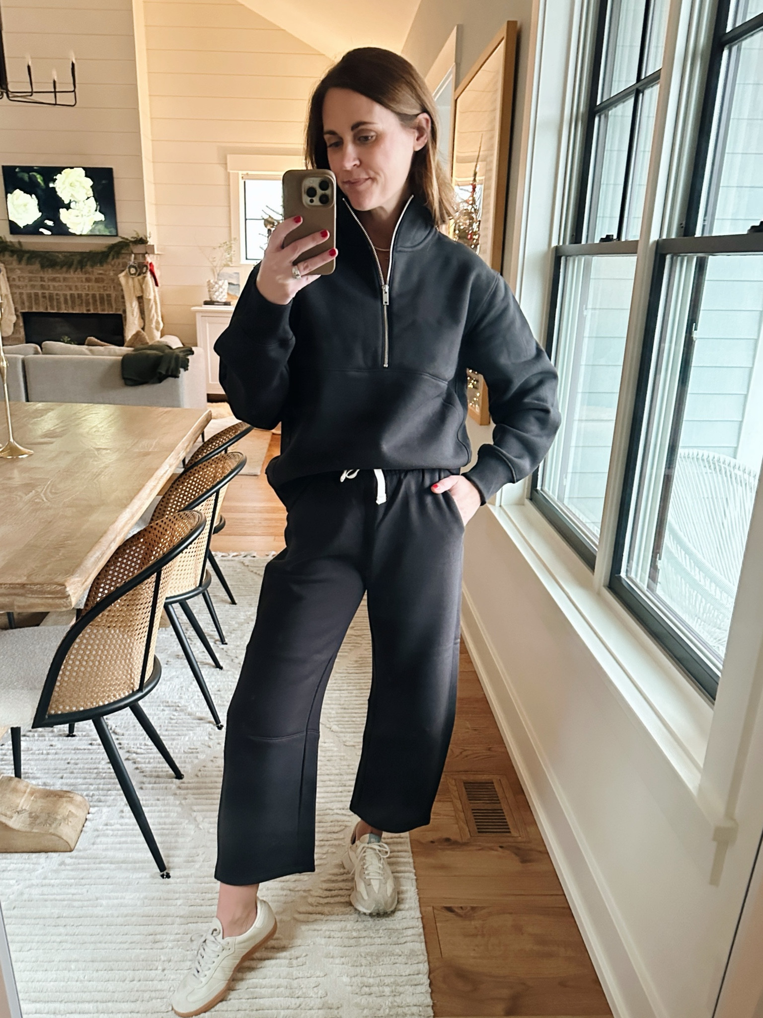 Both run big
Top size XS
Bottoms size Xxs 

#LTKSeasonal #LTKStyleTip #LTKOver40