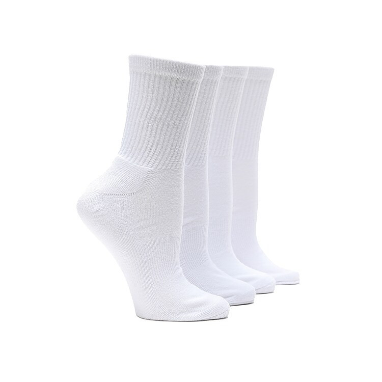 Crown Vintage Solid Crew Socks 4 Pack | Men's | White | Size One Size | Socks | Crew | DSW