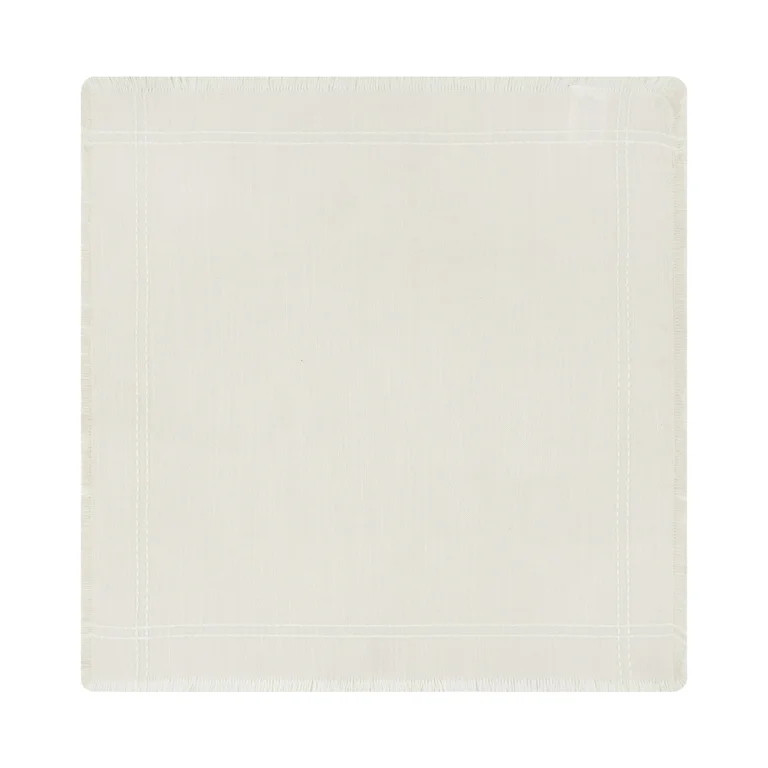 Better Homes & Gardens Beige Fringe 4 Pack Napkin - 20"x20" | Walmart (US)