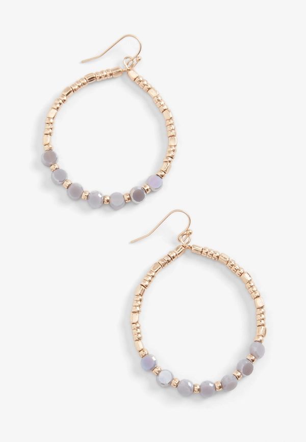 Gold Stone Circle Drop Earring | Maurices