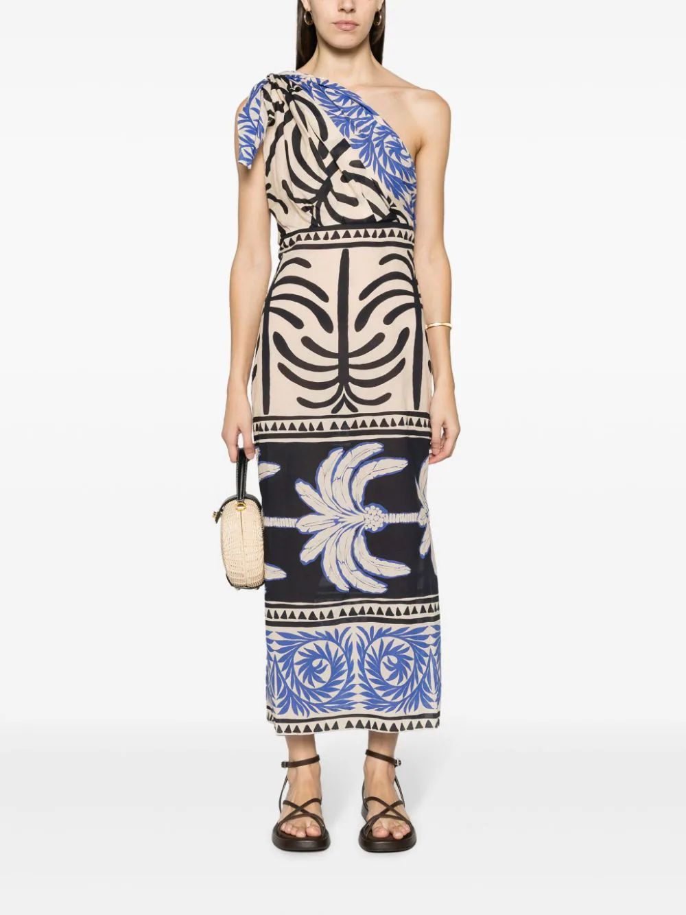 Johanna Ortiz Tanga Coast Graphic Print Midi Dress - Farfetch | Farfetch Global