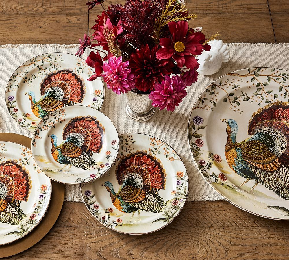 Botanical Harvest Turkey Serving Platter | Pottery Barn (US)