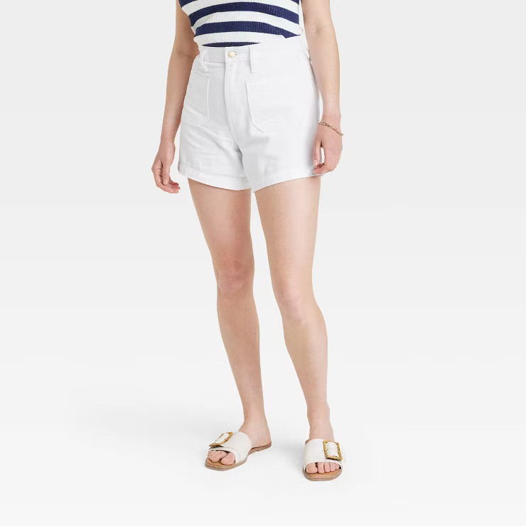 Women's High-Rise A-Line Midi Jean Shorts - Universal Thread™ | Target