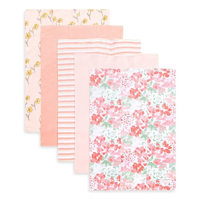 Burt's Bees Baby - Burp Cloths, 5-Pack Extra Absorbent 100% Organic Cotton Burp Cloths (Tossed Su... | Amazon (US)