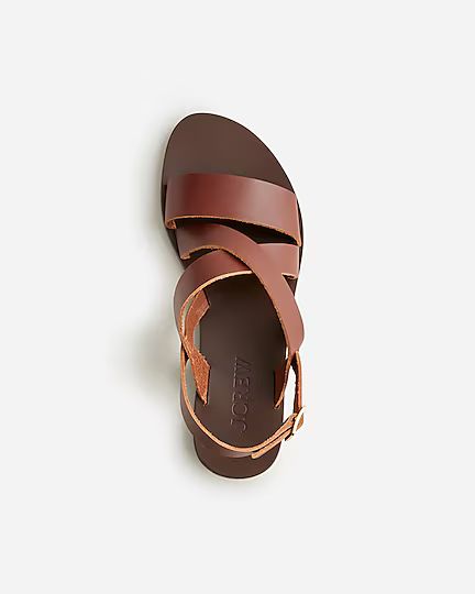 Made-in-Italy slingback sandals in leather | J.Crew US