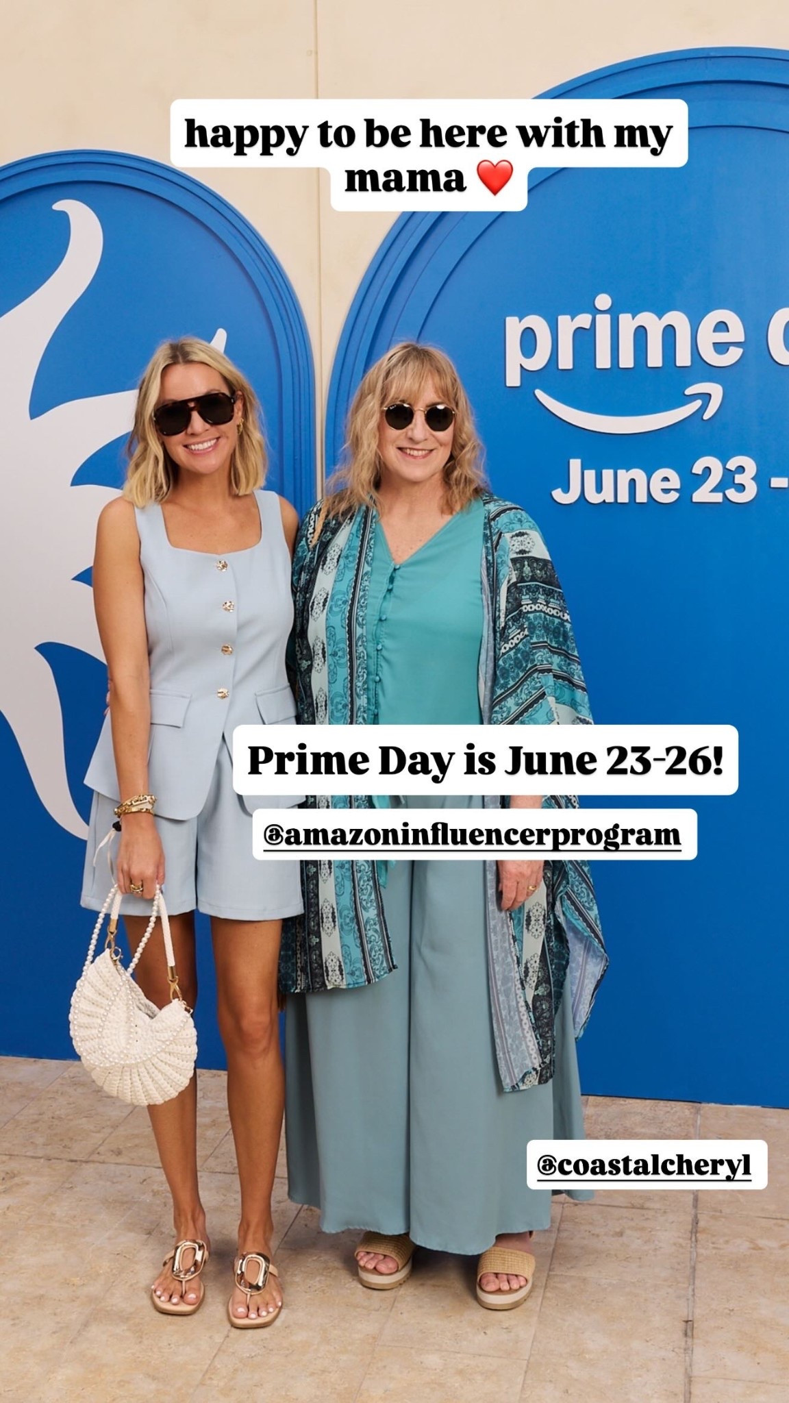 happy to be here with my mama ❤️ @amazoninfluencerprogram  Prime Day is June 23-26! @coastalcheryl