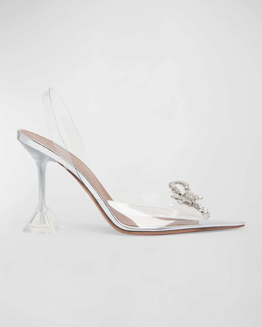 Rosie See-Through Slingback Bow Pumps | Neiman Marcus