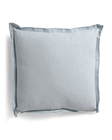 22x22 Linen And Cotton Blend Stone Washed Oversized Pillow | TJ Maxx