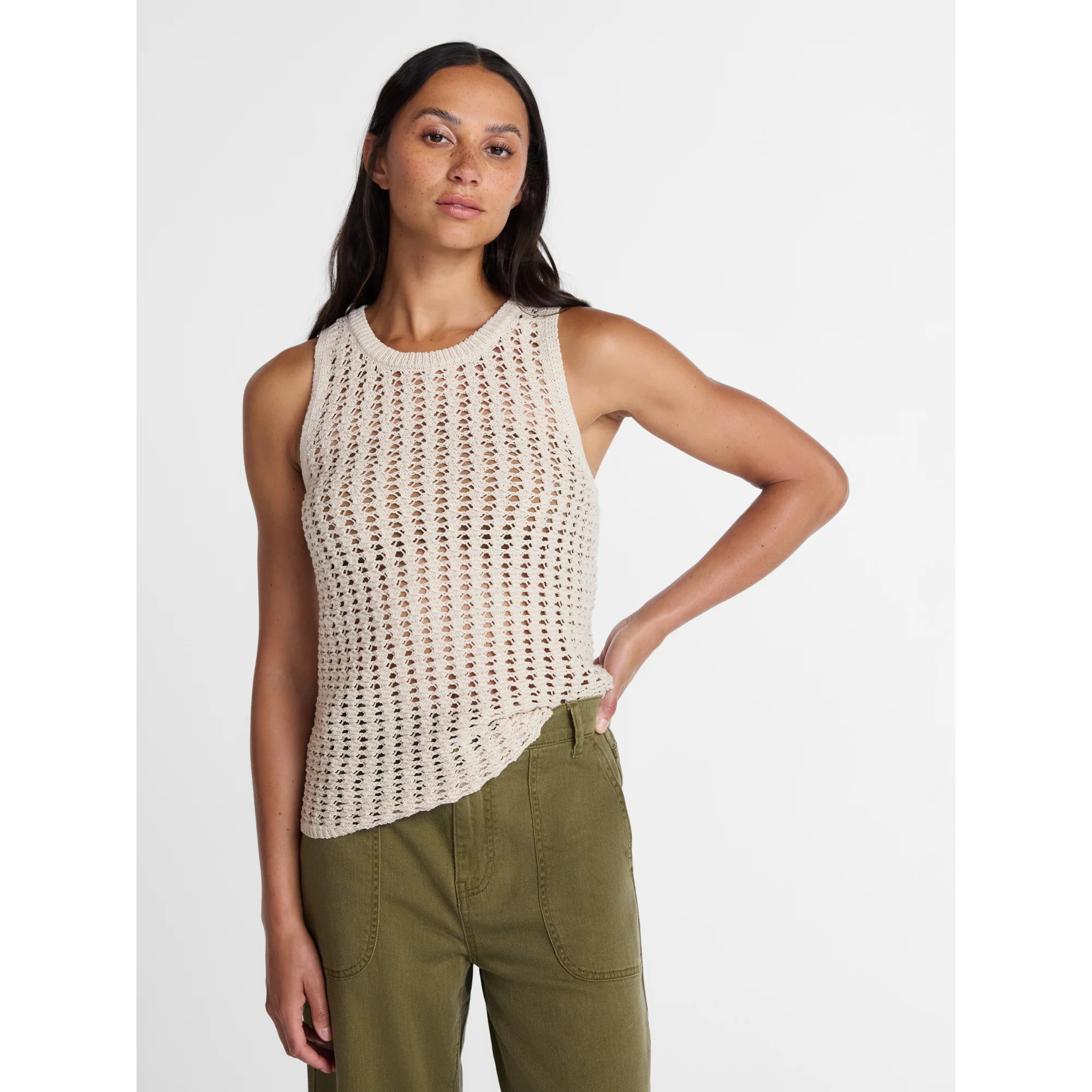 Time and Tru Woman's Sweater Tank, Sizes XS-XXXL | Walmart (US)