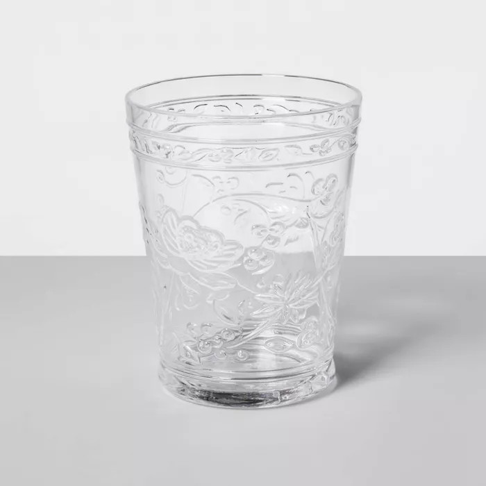 16oz Plastic Floral Embossed Short Tumbler - Opalhouse™ | Target