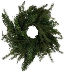 15" Mini Artificial Wreath – Realistic Greenery Candle Ring, Small Decorative Faux Wreath for T... | Amazon (US)