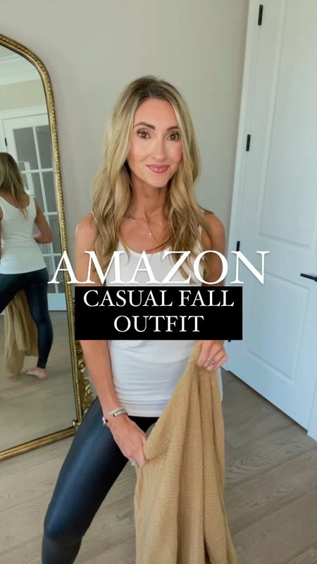 The perfect fall cardigan. So comfy. Love the length. Dress up or down. Faux leather leggings. Mom style. 

#LTKstyletip #LTKtravel #LTKfindsunder50