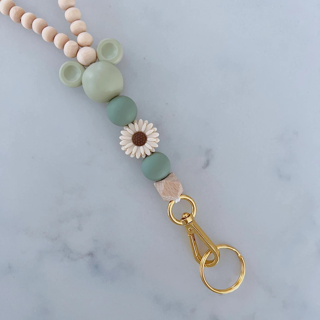 Boho Mickey Mouse Teacher Lanyard / Disney Work Badge Teacher Lanyard / Minnie Mickey Mouse Badge... | Etsy (US)