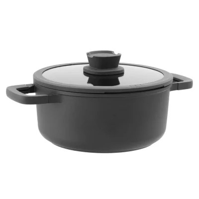 BergHOFF Leo Stone+ Nonstick Ceramic 10" Stockpot 4.6qt. With Glass Lid, Recycled Cast Aluminum | Belk