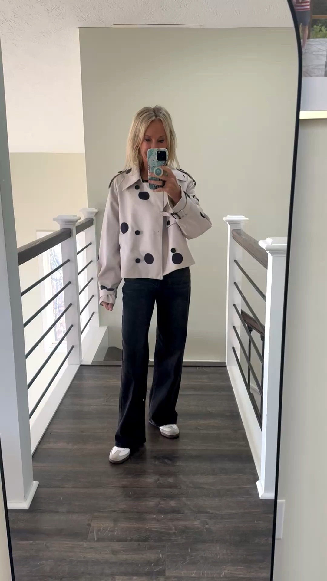 This polka dot cropped trench checks all the jacket boxes this season. #Maeve @Anthropologie #trenchcoat 

#LTKPetite #LTKOver40 #LTKootd