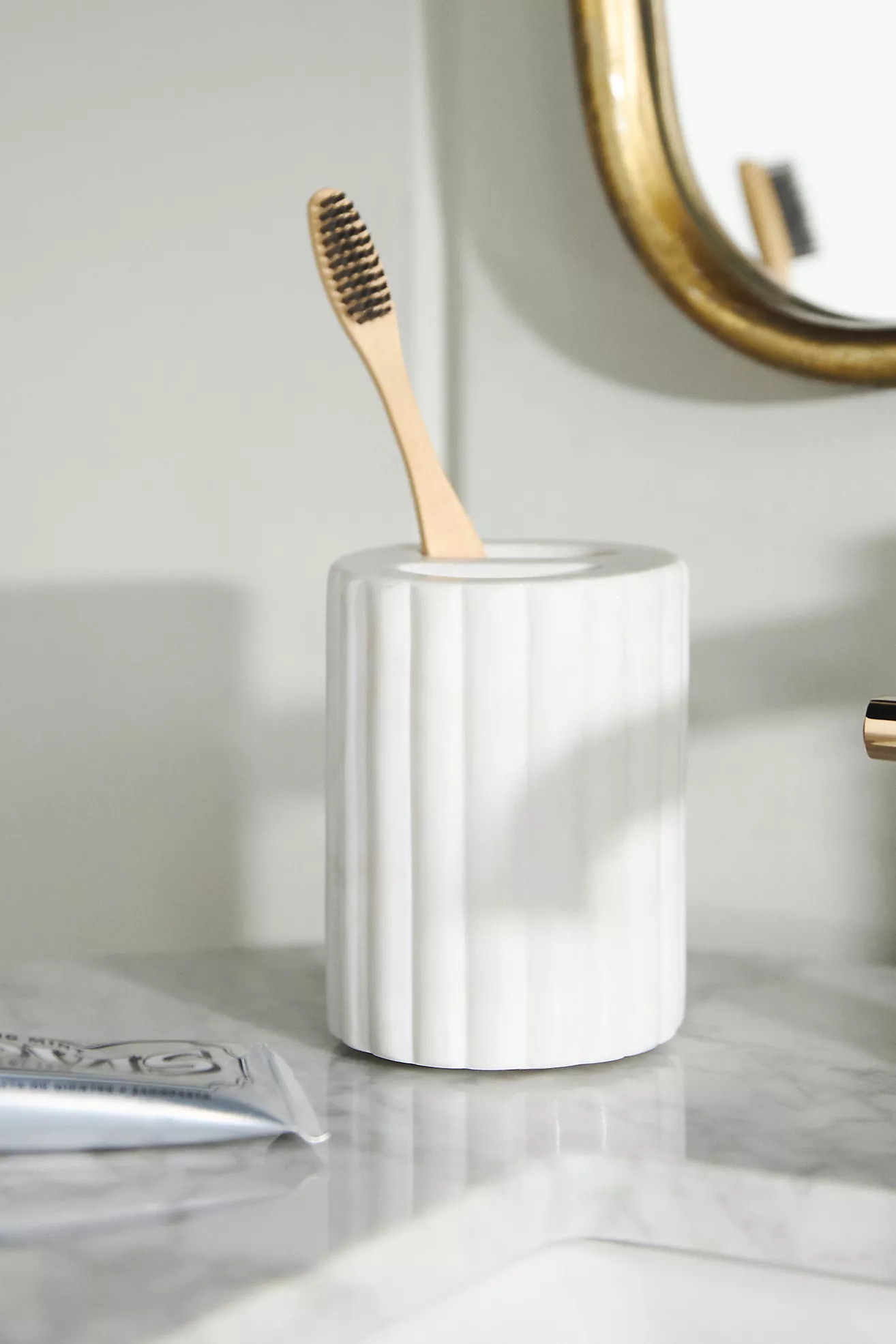 Malou Stone Bath Toothbrush Holder | Anthropologie (US)