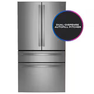 GE 28.7 cu. ft. Four Door French Door Refrigerator in Fingerprint Resistant Stainless with Dual-D... | The Home Depot