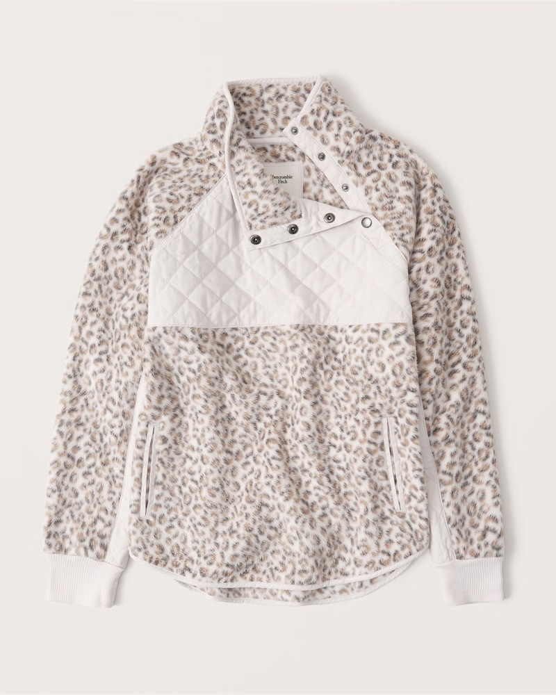 Asymmetrical Snap-Up Fleece | Abercrombie & Fitch (US)