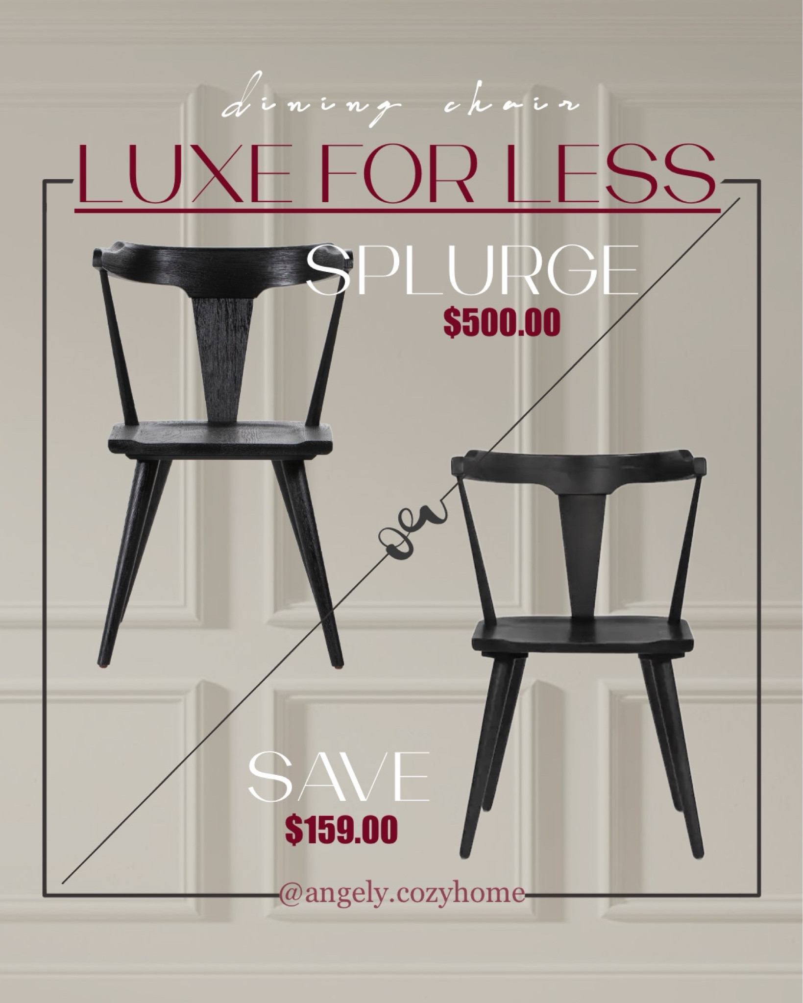 Save or Splurge - Dining Chair 🖤 

#LTKSaleAlert #LTKHome #LTKFallSale