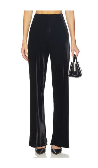 Bristol Velvet Pant in Black | Revolve Clothing (Global)