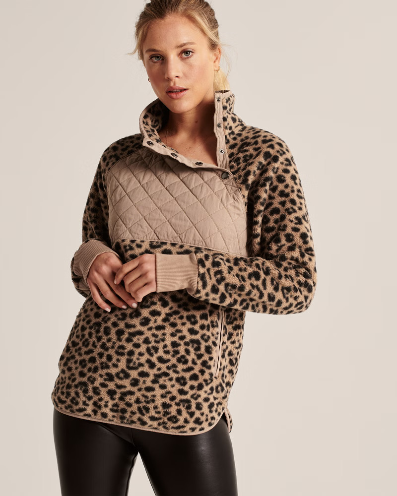 Asymmetrical Snap-Up Fleece | Abercrombie & Fitch (US)
