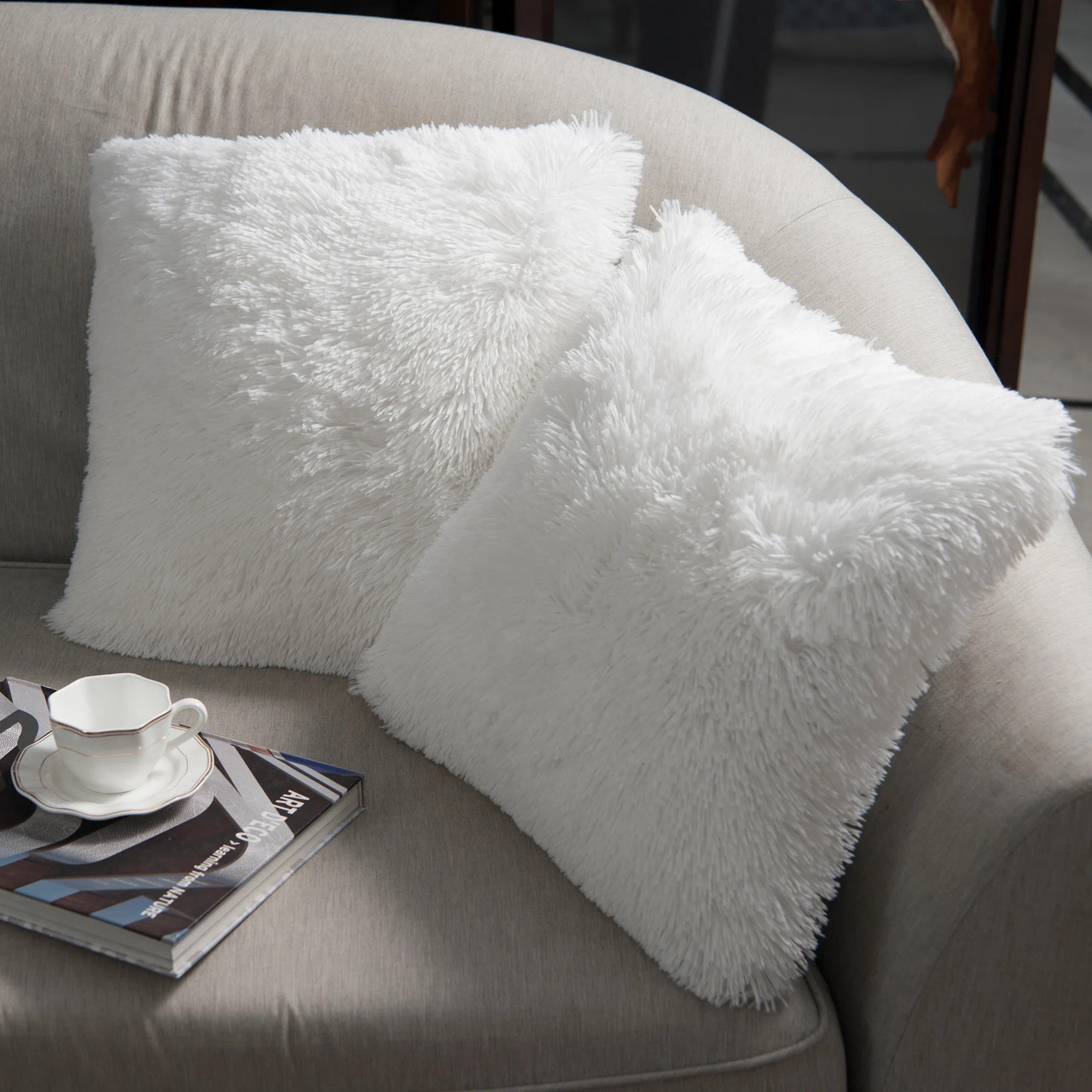Square Faux Fur Pillow Cover | Wayfair North America