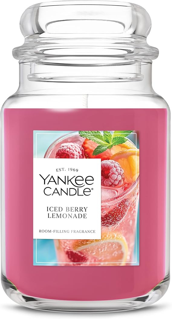 Yankee Candle Iced Berry Lemonade, Scented Candle, 22oz Large Jar with up to 150 Hour Burn Time, ... | Amazon (US)