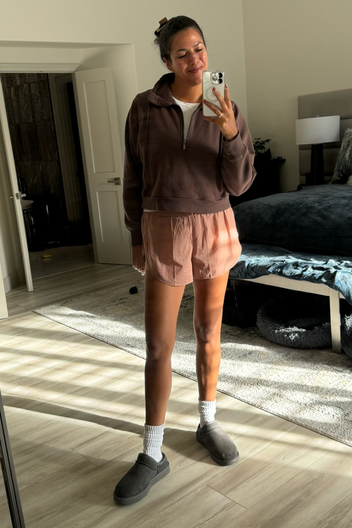 I love a good lounge outfit. This one is nearly entirely the All In Motion brand from Target, paired with scrunch socks and UGG slippers  

#LTKstyletip #LTKfitness #LTKSeasonal