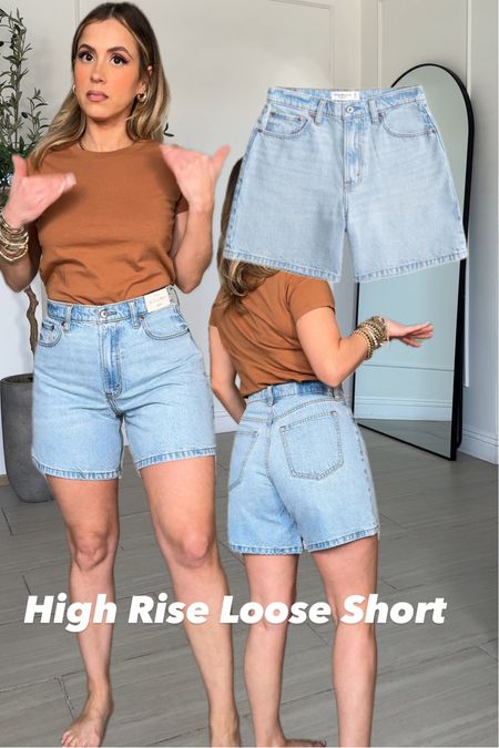 Abercrombie denim shorts! 

High rise loose short in size 27 color LIGHT WASH

#LTKSpringSale #LTKU #LTKSeasonal