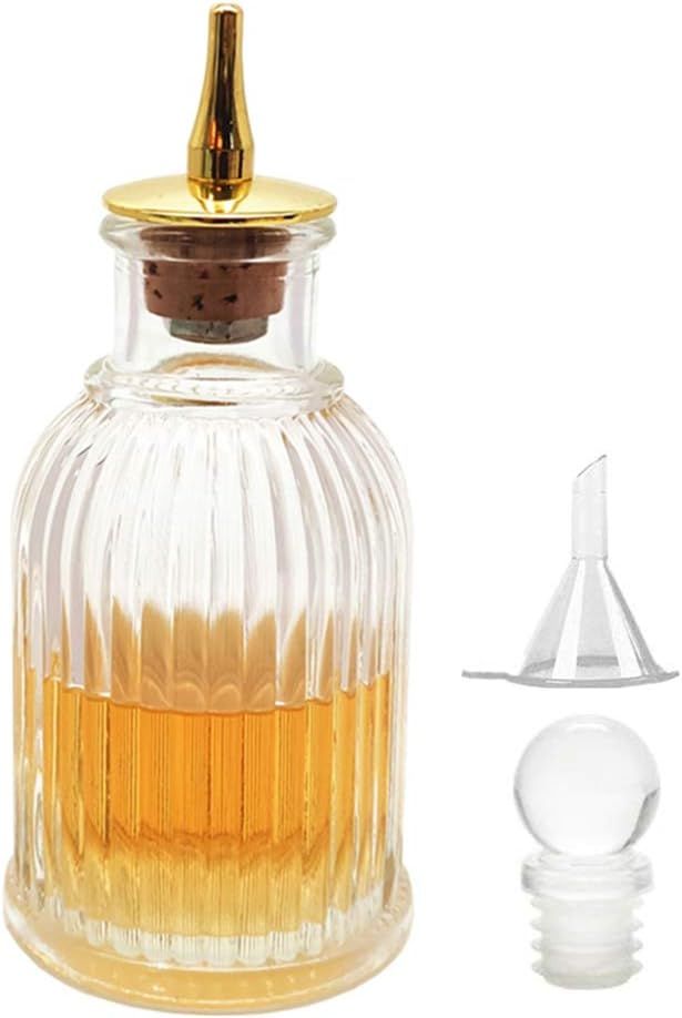 Bitters Bottle - 3.4oz / 100ml Glass Dash Bottle for Cocktail with Zinc Alloy Dasher Top, Birdcag... | Amazon (US)