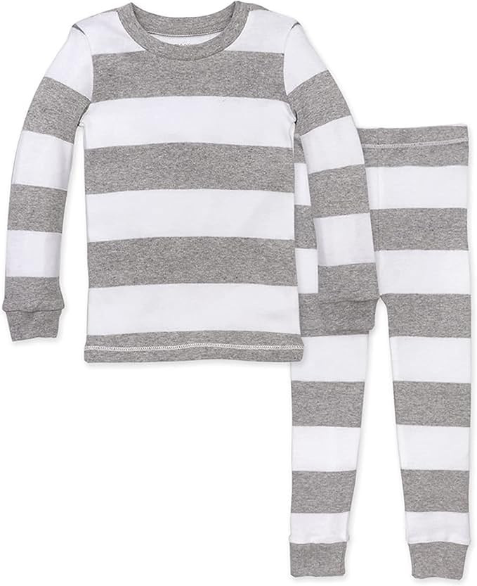Burt's Bees Baby Boys' 2-Piece Long Sleeve Tee and Pants Organic Cotton Pajama Set | Amazon (US)