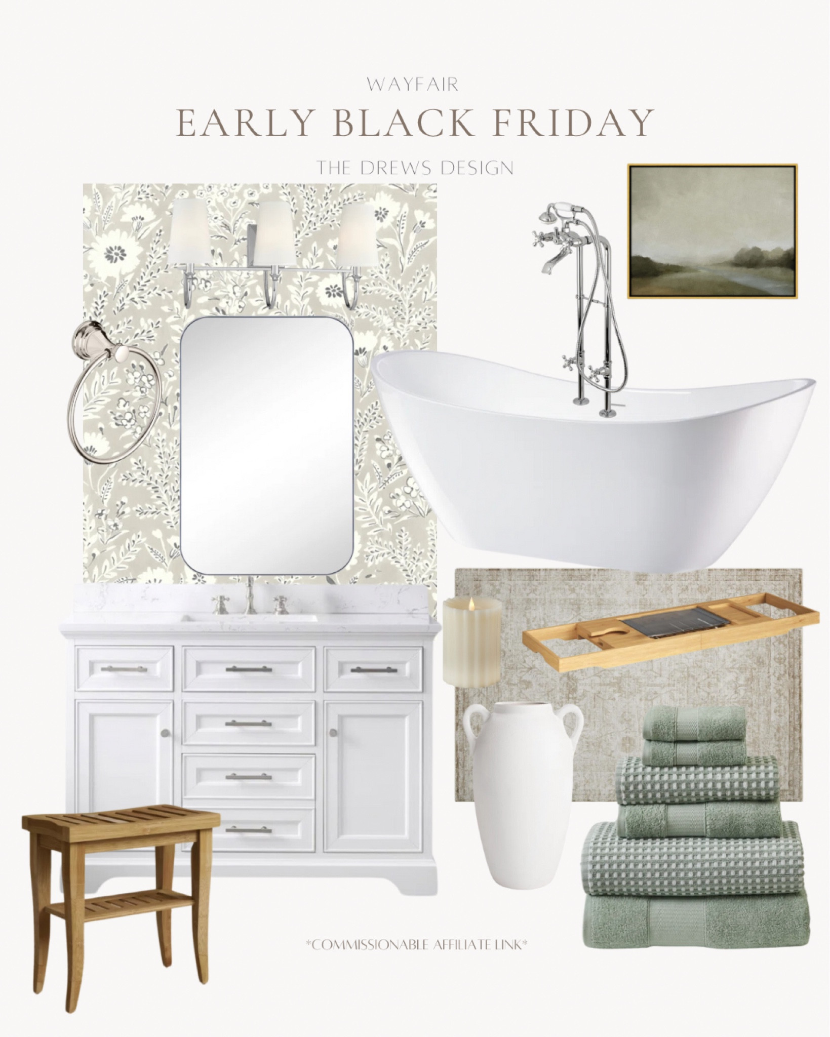 Wayfair Early Black Friday favorites!

Bathroom decor, bathroom design, pedestal tub, bath stool, neutral decor, home decor 

#LTKHome #LTKStyleTip #LTKSaleAlert