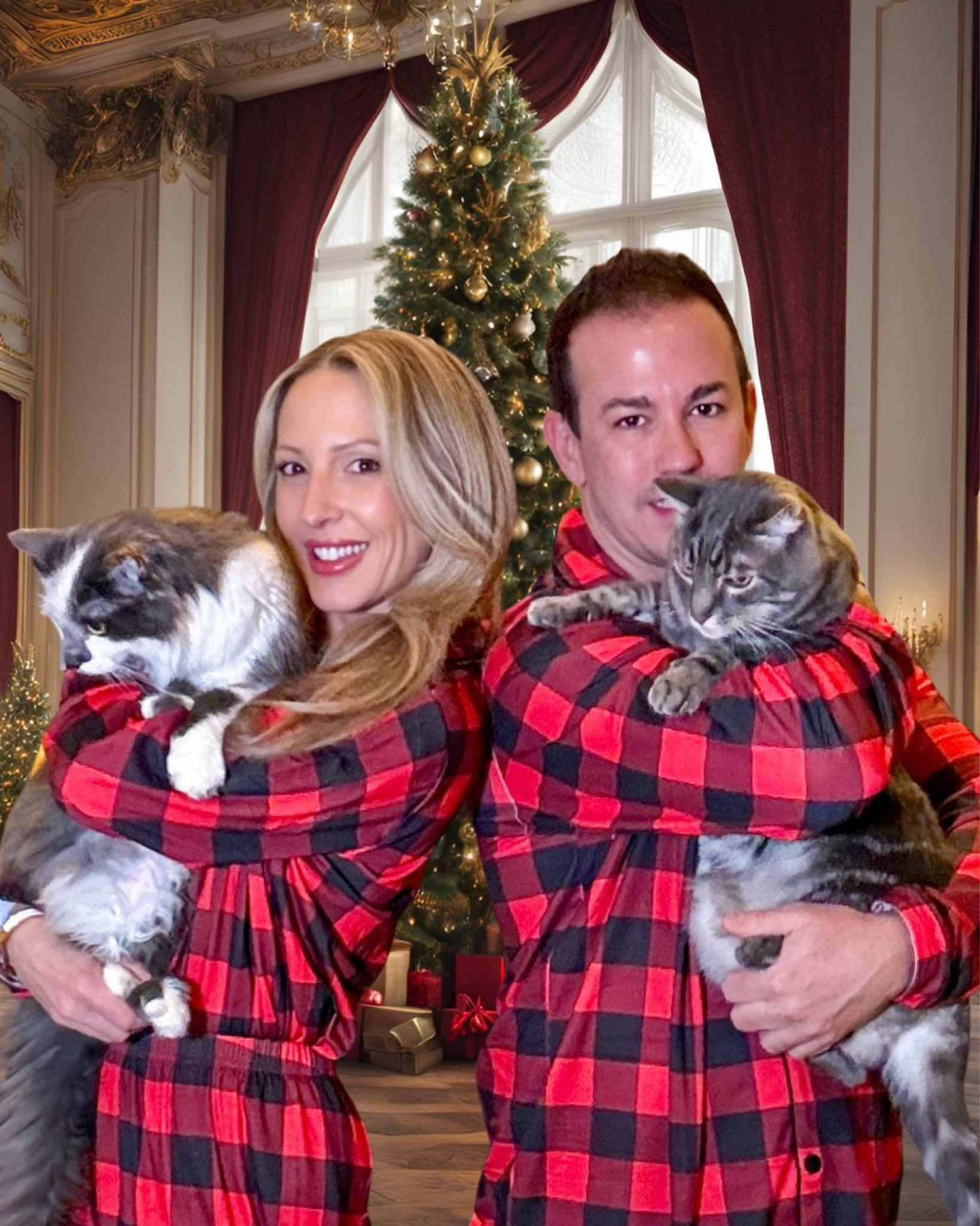 Christmas matching PJ sets for the family. We got these his and hers plaid PJ sets on Amazon Prime so free shipping & returns if they don’t work out.  Christmas pjs, Christmas pajamas, Christmas pajama set, family pj sets, Plaid pajamas, plaid PJs, plaid PJ sets, matching pajamas, tartan PJ set, couples PJ sets, holiday pjs, holiday PJ sets. 
BG made with AI. 

#LTKHoliday #LTKSeasonal #LTKFindsUnder50