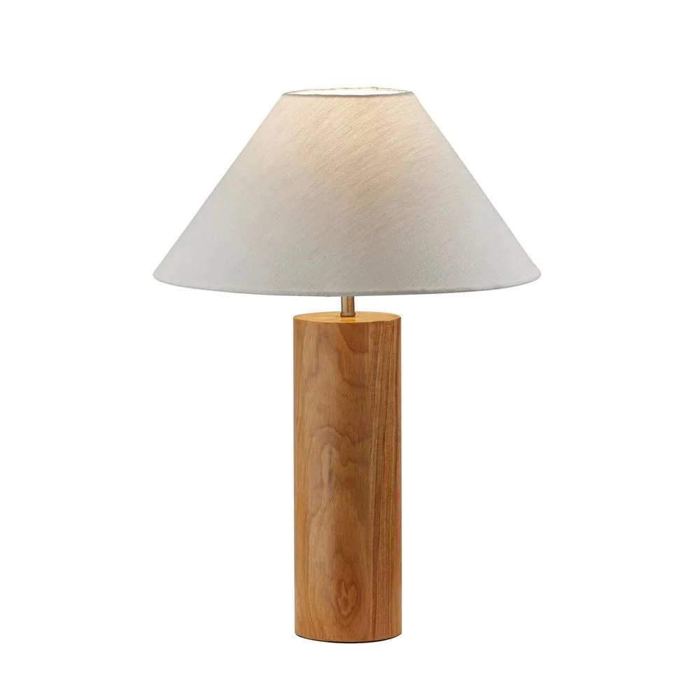 Adesso Martin Table Lamp, Natural Oak Wood with Antique Brass Accent | Walmart (US)