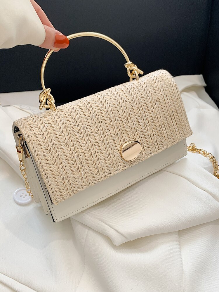 Mini Metal Detail Flap Square Bag | SHEIN