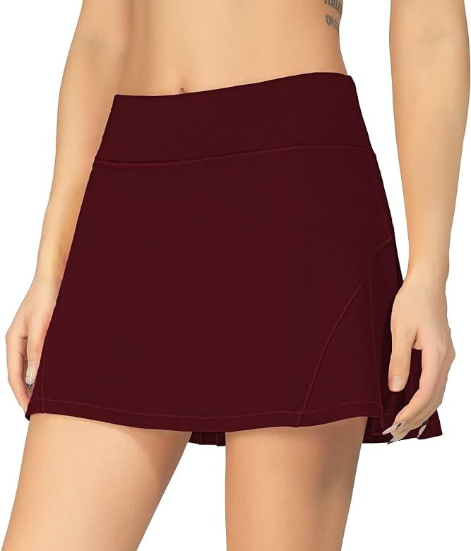 MCEDAR Pleated Tennis Skirt for Women with Pockets Mid-Rise Athletic Skirts Golf Skorts Running W... | Amazon (US)