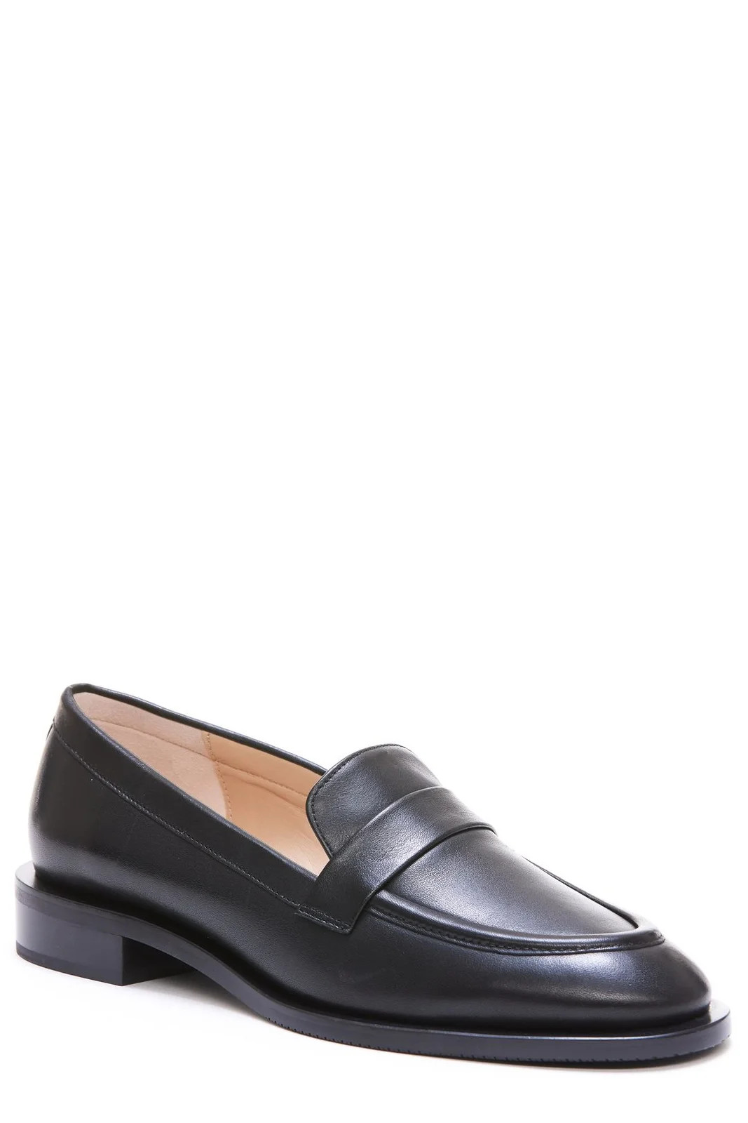 Stuart Weitzman Palmer Sleek Round-Toe Loafers | Cettire Global