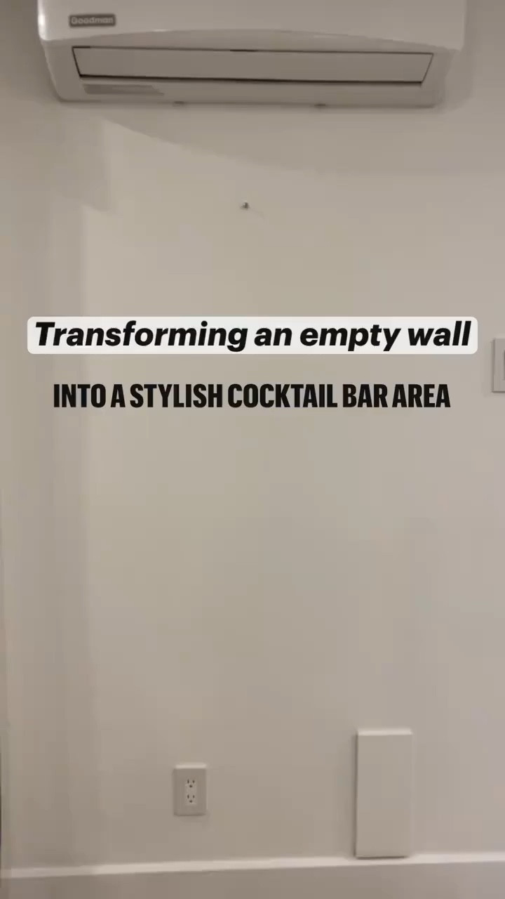 Transform a neglected wall in your home into a stylish cocktail bar area that will impress your guests. This DIY project is perfect for those looking to maximize small spaces and create a cozy, yet sophisticated, entertaining area.


#LTKhome #LTKGiftGuide #LTKVideo